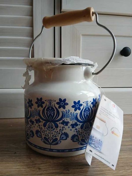 Kanka do mleka emaliowana Emalia Olkusz