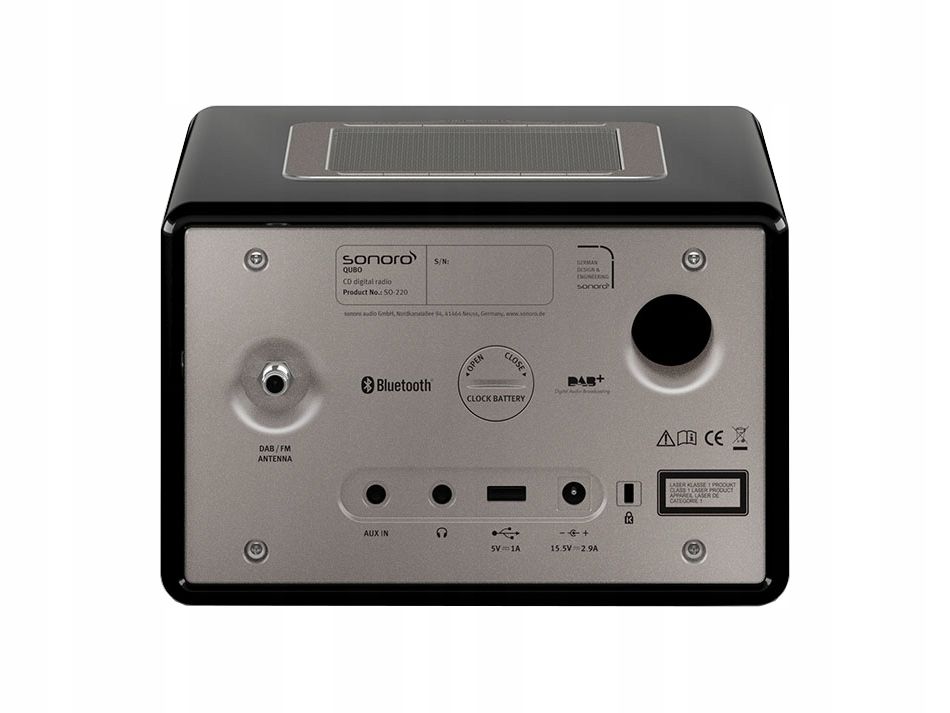 Radio sieciowe DAB+, FM Sonoro QUBO - czarne