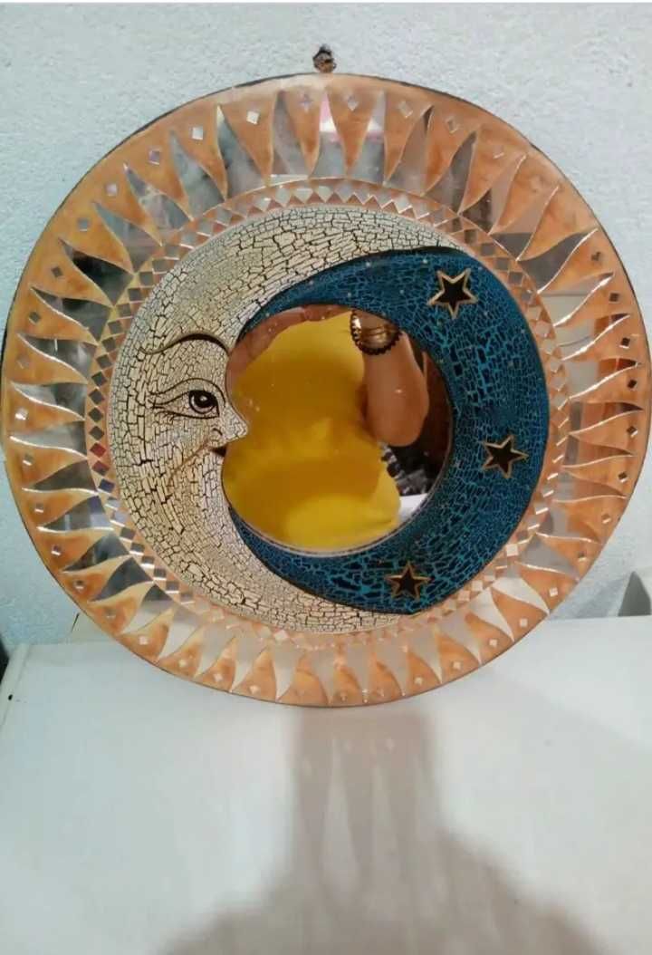 Espelho Sol/Lua como novo