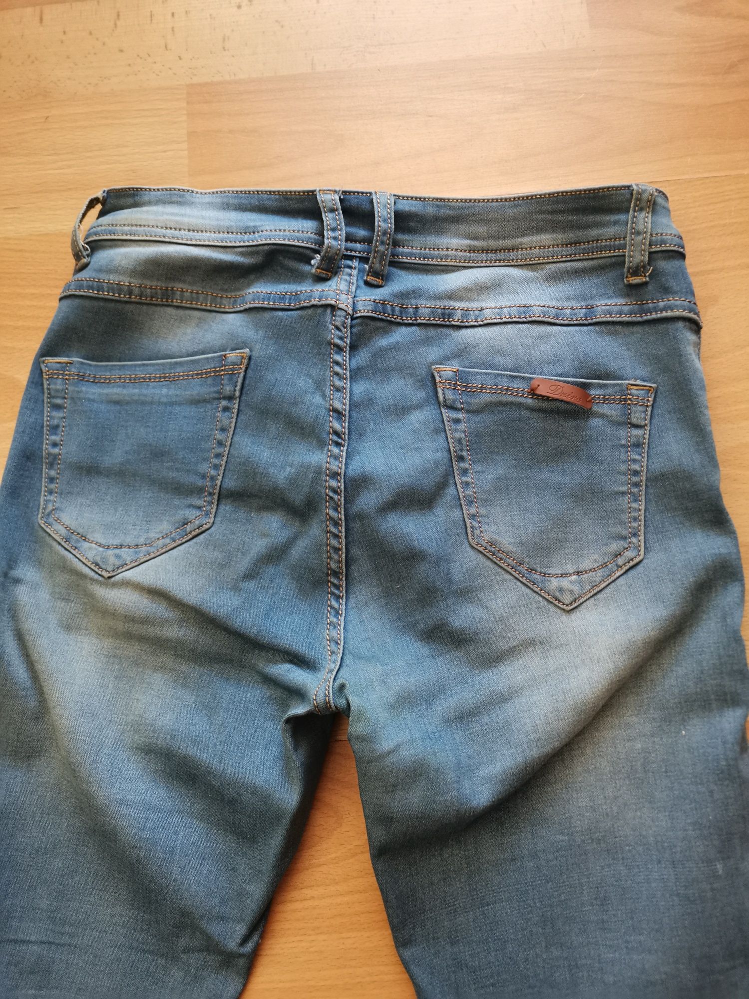 Spodnie damskie jeansy bawełniane niebieskie rozmiar S