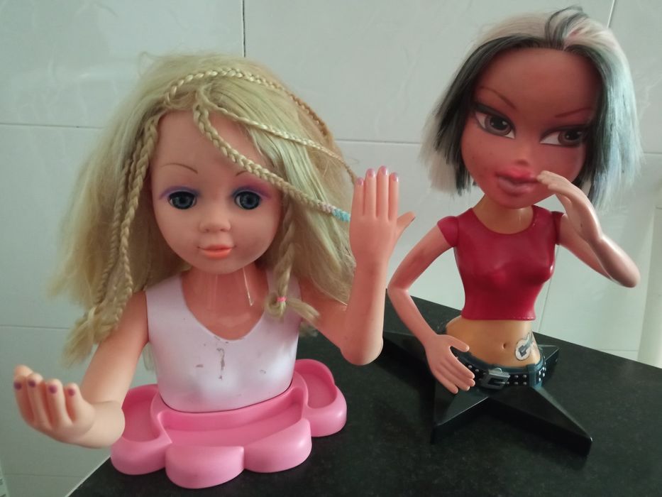 Bustos de bonecas  pentear e maquilhar