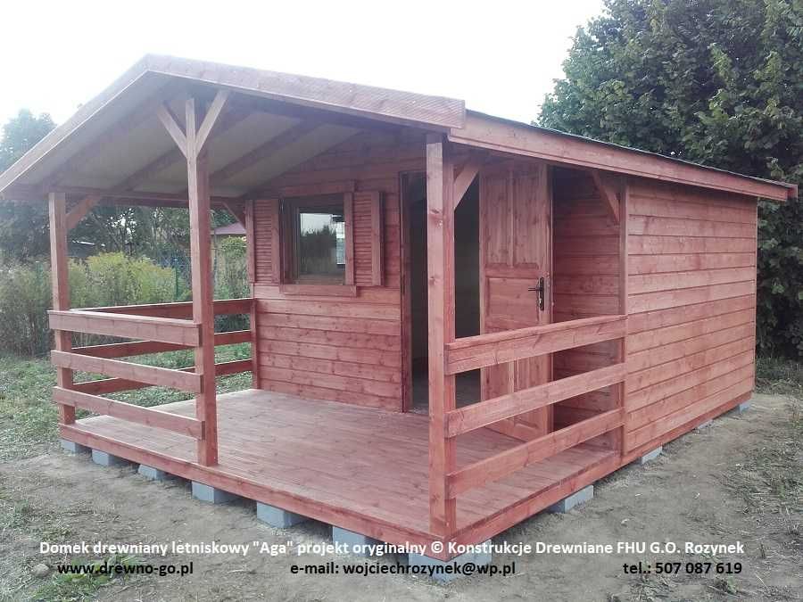 domek drewniany letniskowy Aga Lux 20 m2 z montaż +dojazd PAŹDZIERNIK