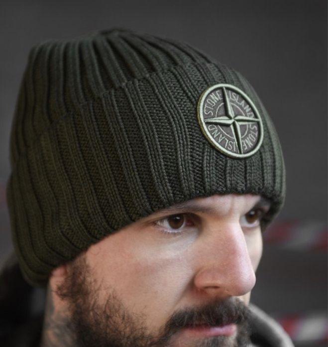 Нова шапка  Stone Island з логотипом зелена