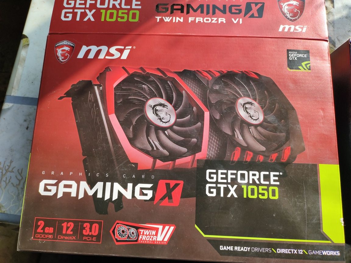 Продам коробку из под видеокарты MSI GTX 1050