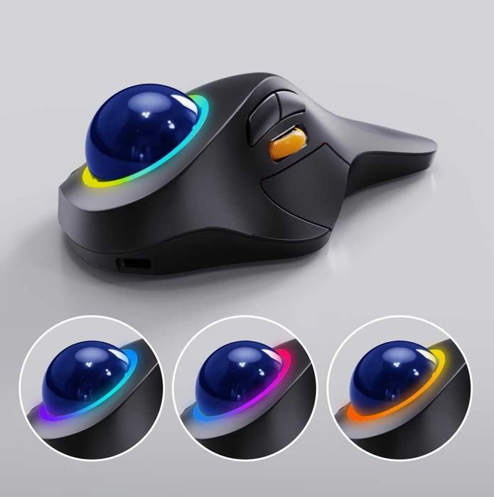 Mysz Trackball ProtoArc EM03 bezprzewodowa 1600DPI 930mAh RGB