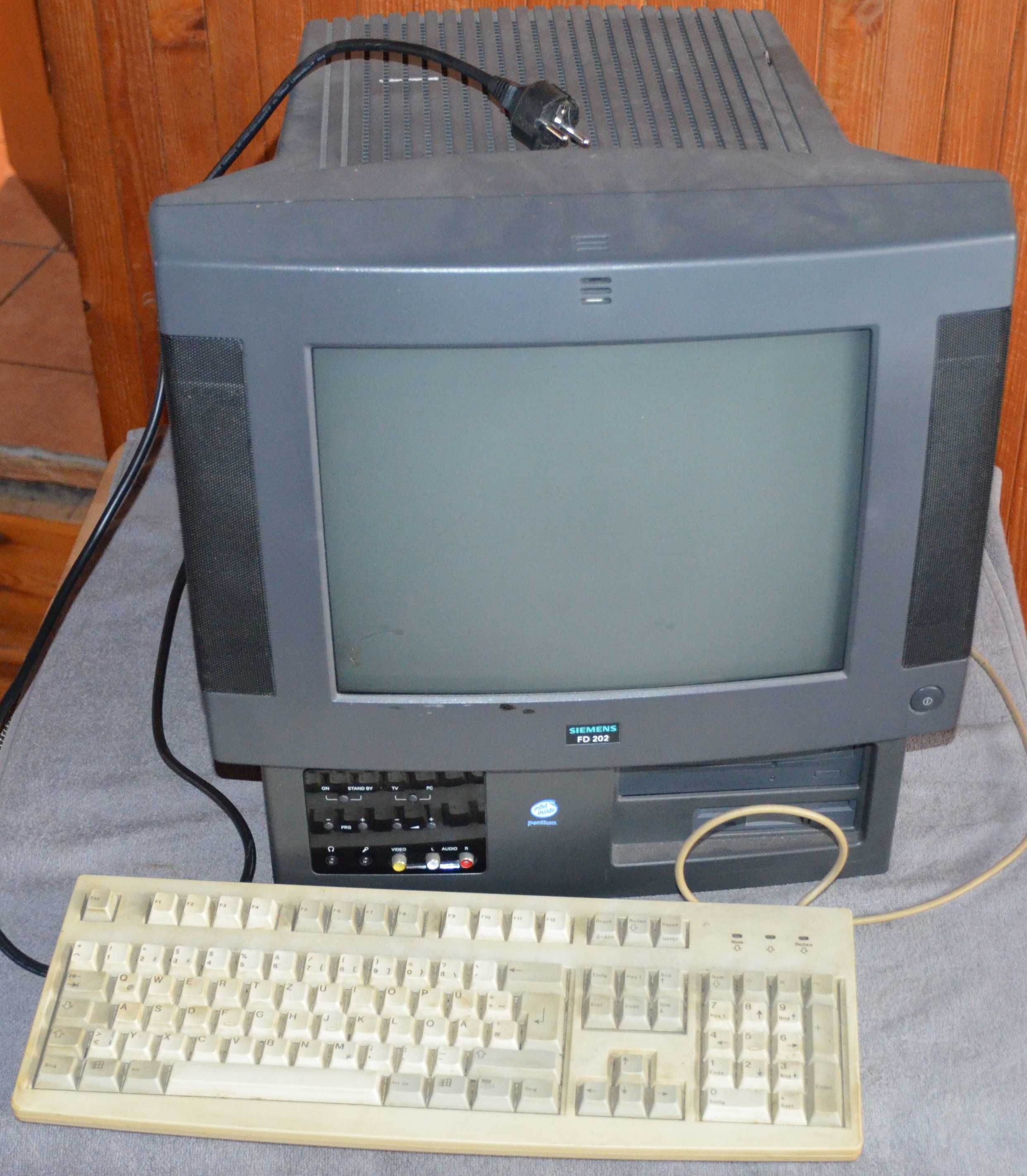 Vintage Siemens FD 202 combo PC + TV unikat rekwizyt eksponat komputer