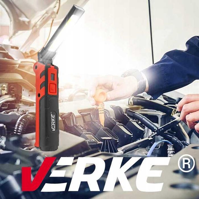 Mocna lampka robocza latarka warsztatowa  LAMPA Z MAGNESEM USB