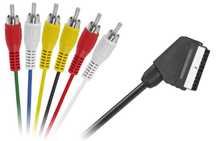 Kabel SCART (Euro) - 6x RCA (cinch) 1,2m