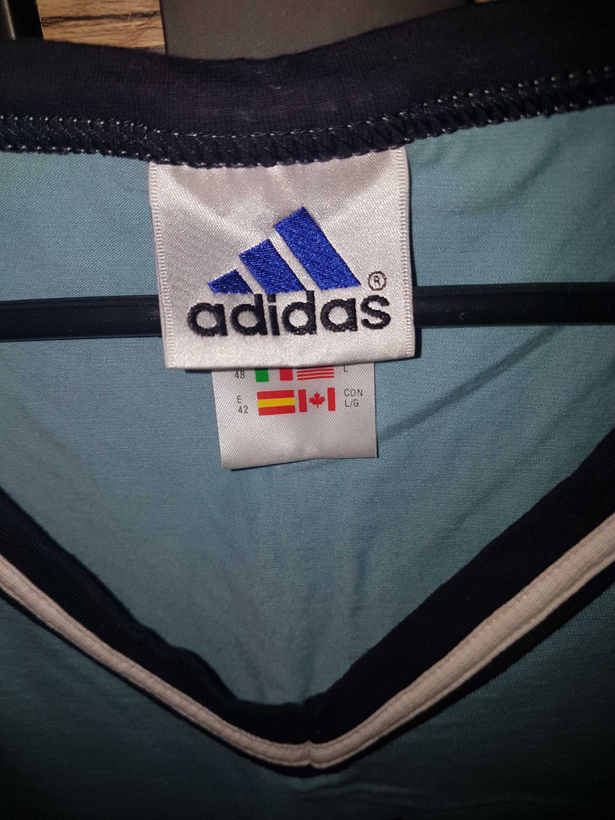 Bluzka t-shirt w serek Adidas vintage oldscholl 38