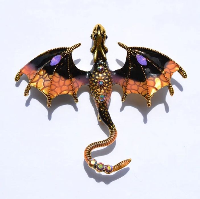 Брошка-кулон металл+стрази