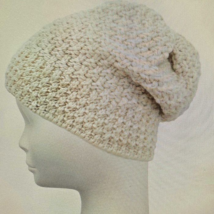 Czapka z wełną, écru