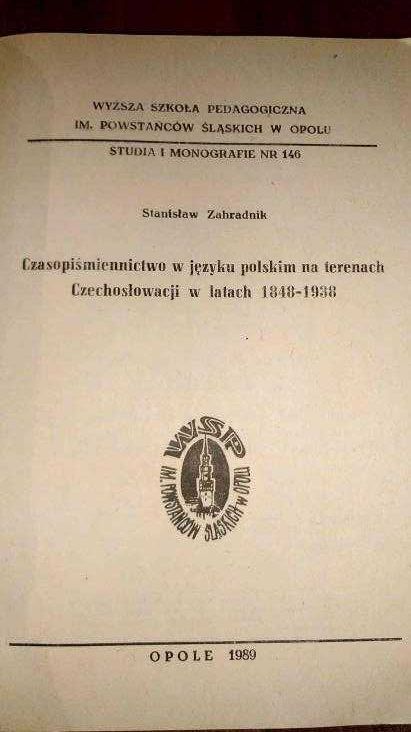 Czasopiśmiennictwo w języku polskim na terenach Czechosłowacji