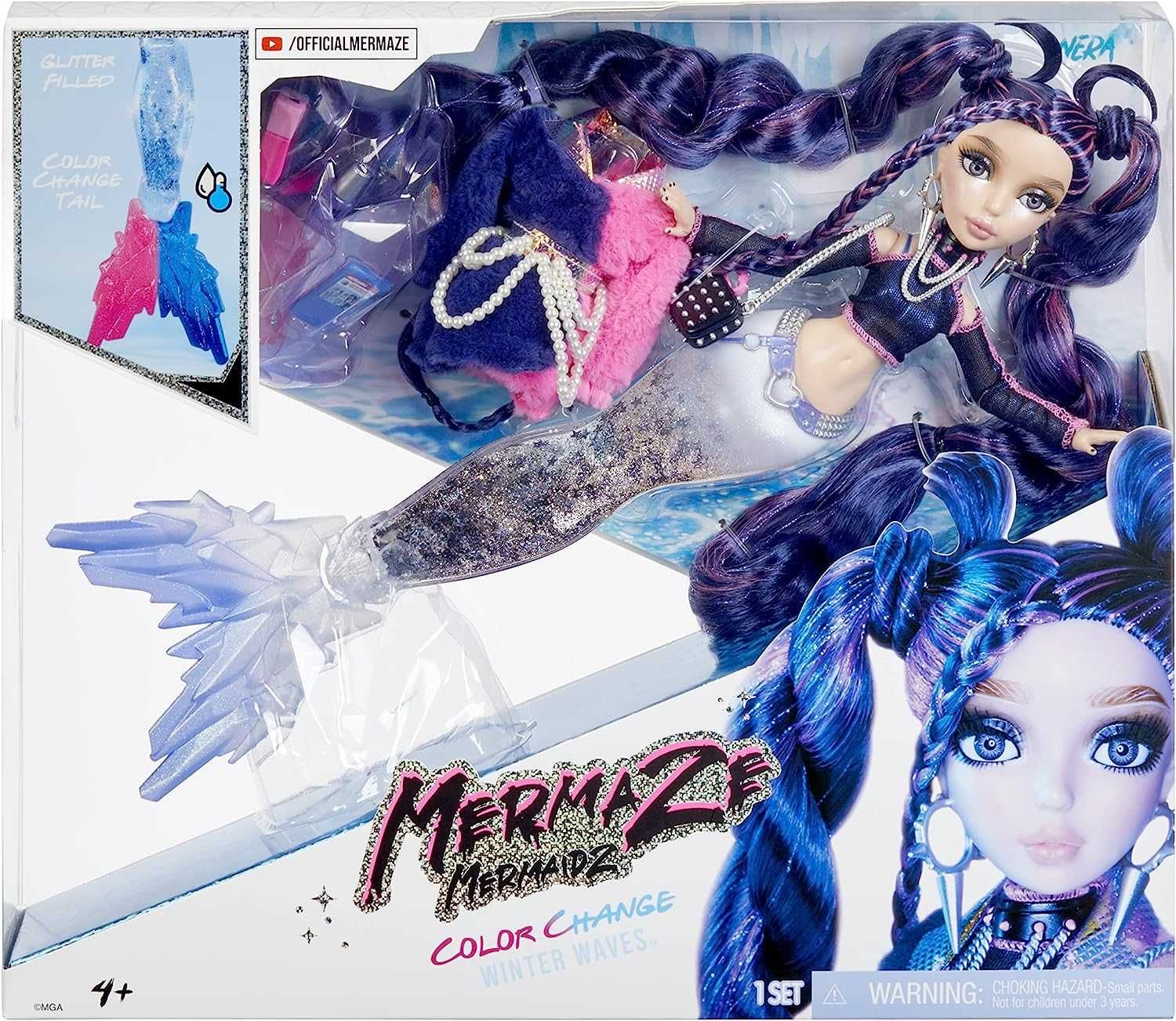 Лялька русалка Нера Зимова колекція Mermaze Mermaidz  Nera