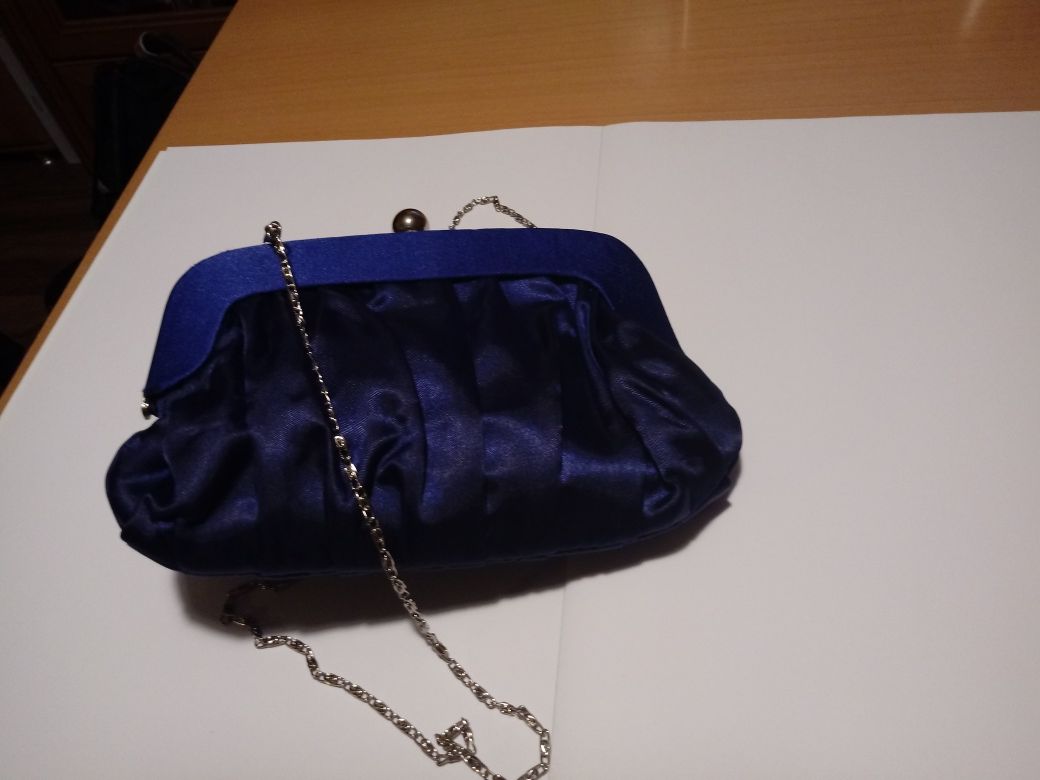 Granatowa / ciemnoniebieska, elegancka  torebka wieczorowa