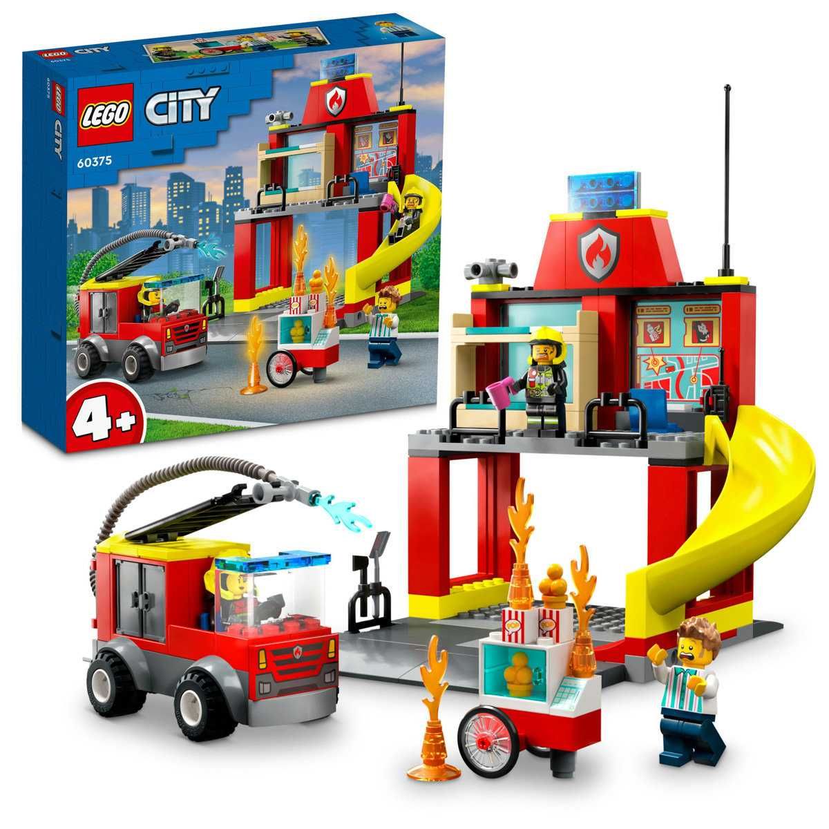 LEGO CITY 60375 REMIZA STRAŻACKA i wóz strażacki klocki