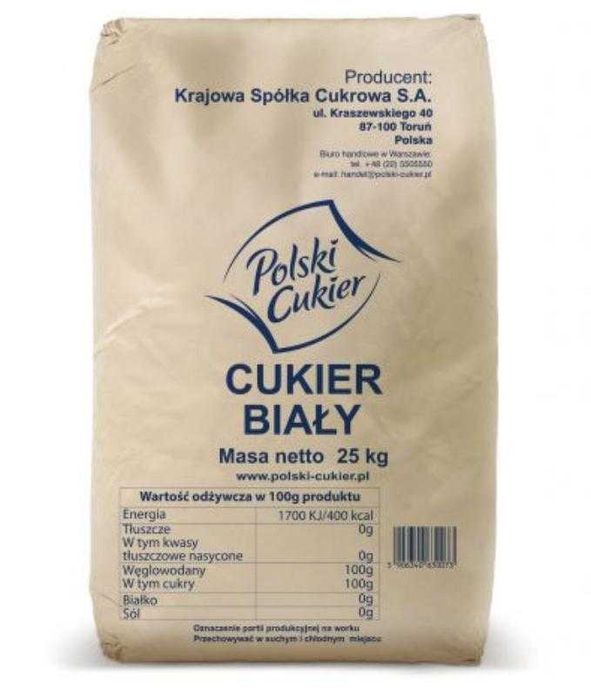 Cukier dla pszczół. Polski. Worki FOLIOWE lub papier. Dostawa gratis.