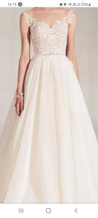 Suknia ślubna GALA - AKEMI 160 cm + 7 cm obcas, rozmiar 36.