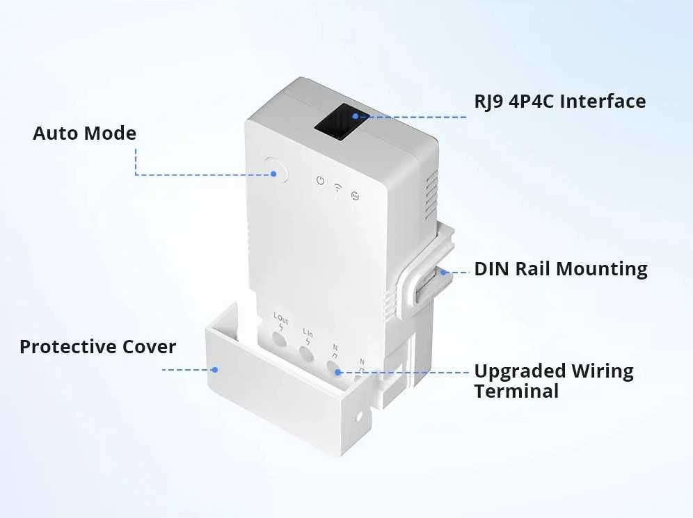 Sonoff THR316 Wi-Fi Термоконтролер с датчиком WTS01/THS01/Розумний Дім