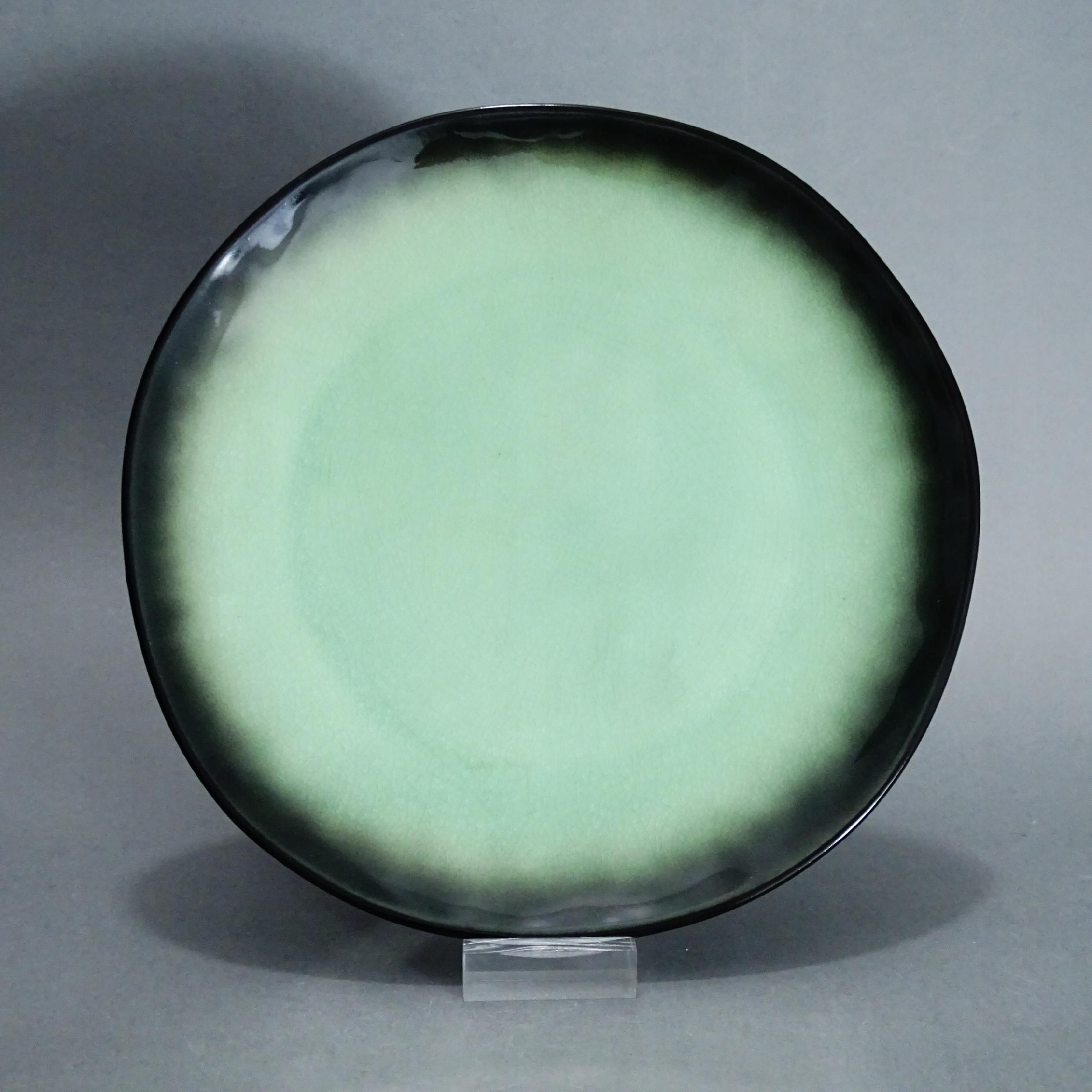 zielona ceramiczna patera talerz