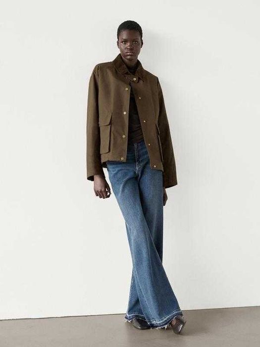 Вощена парка Massimo Dutti в робочому стилі (розмір S, оригінал)