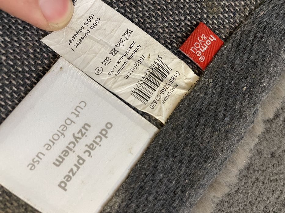 dywan misiao 150x200 cm szary miekki