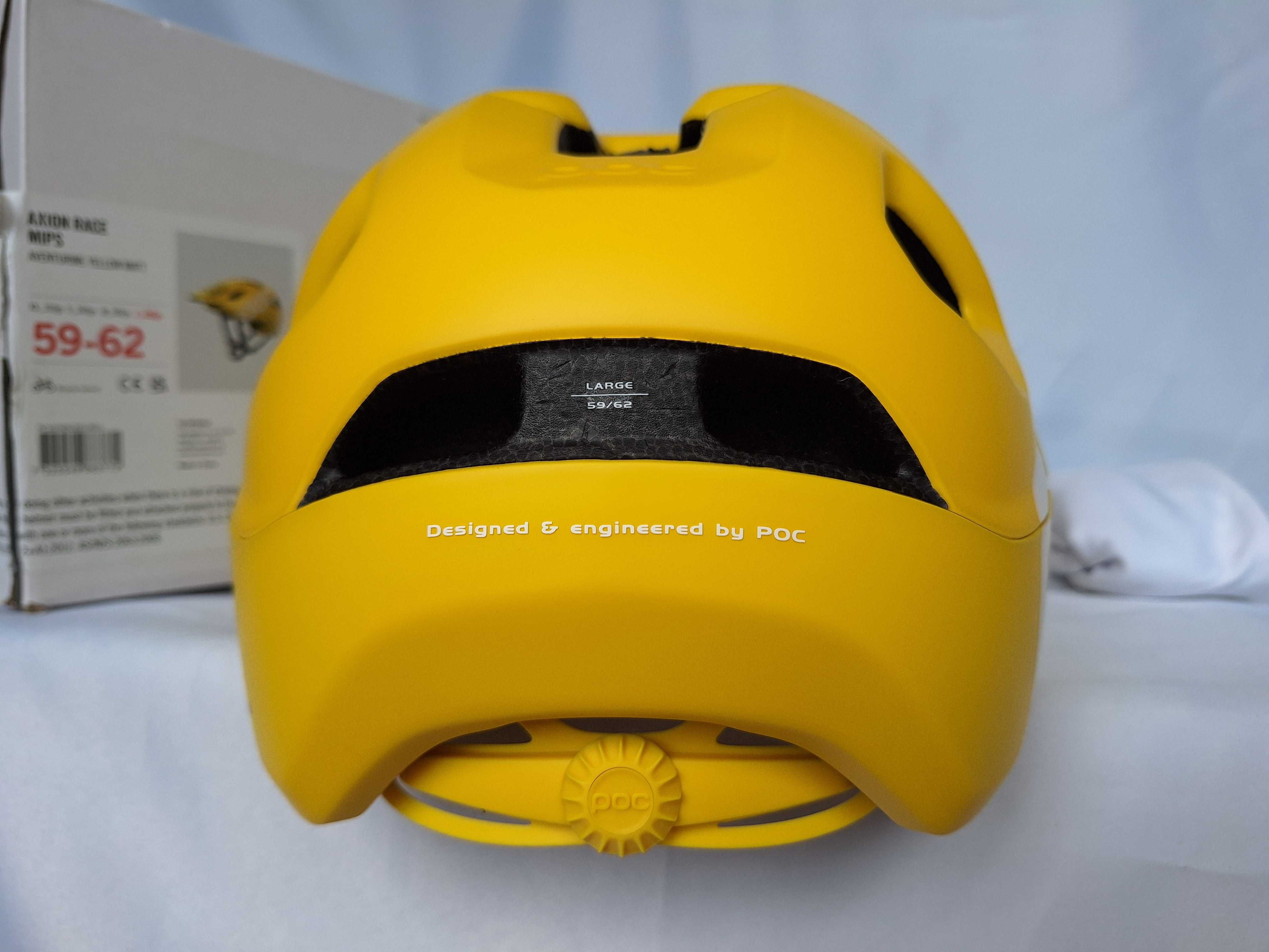 Kask rowerowy Poc Axion Race Mips Aventurine Yellow Matt L 59-62cm