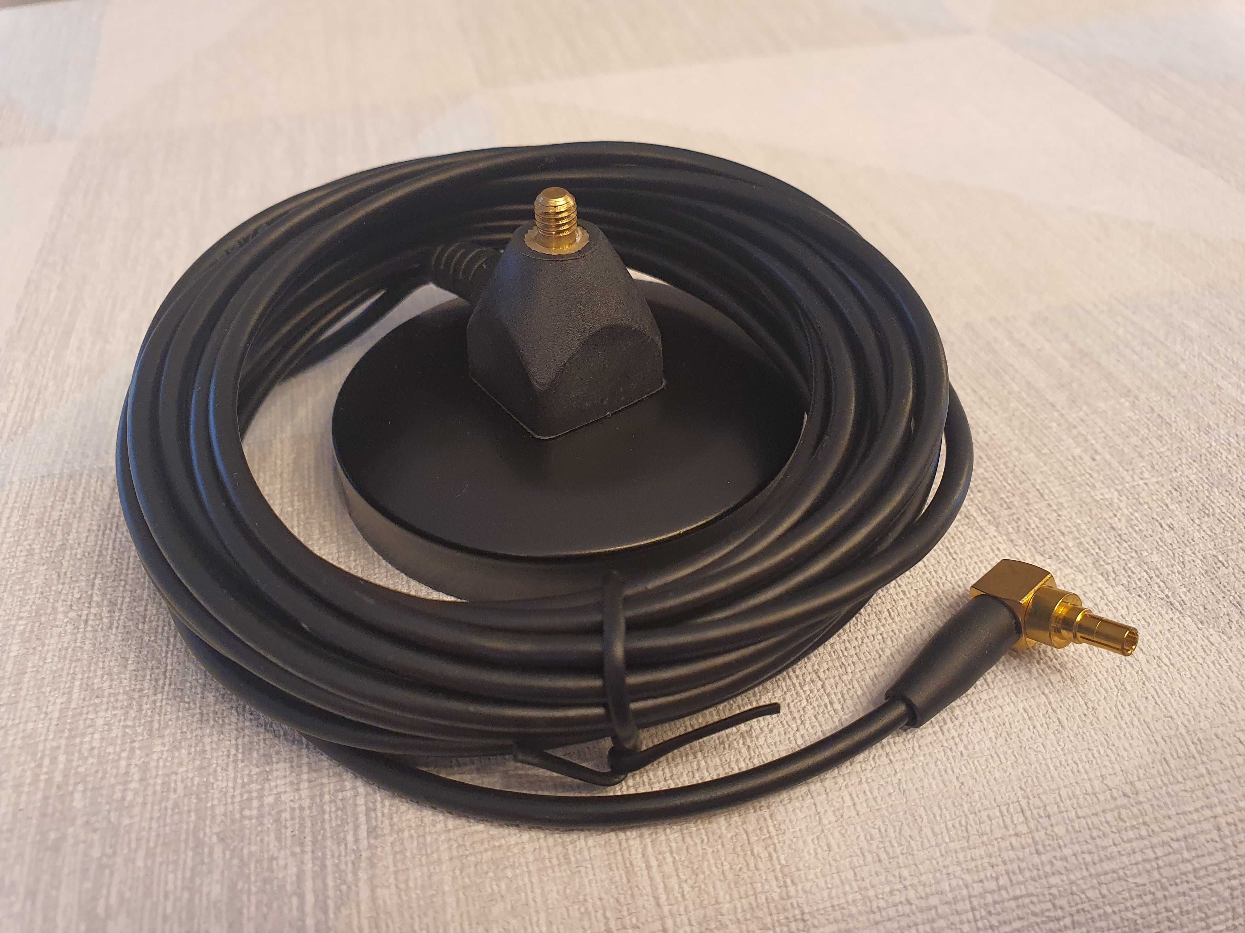 Magnetyczna antena zewnętrzna GPS/GSM z kablem i wtykiem MMCX