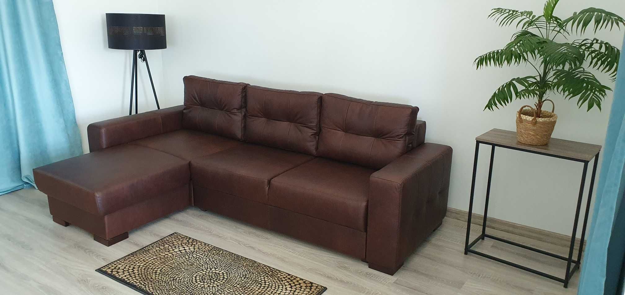 Kanapa sofa rozkładana Senator prawdziwa naturalna skóra ! Producent