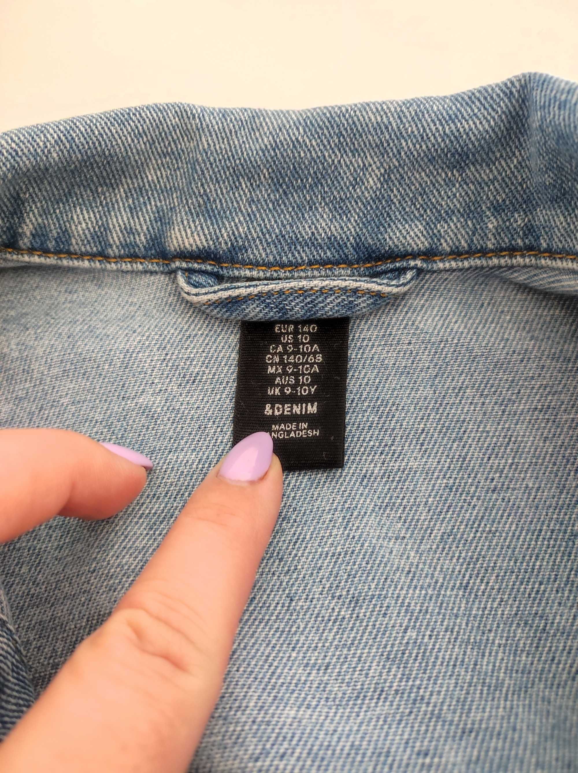 Kurtka z jeansy h&m chłopięca 140