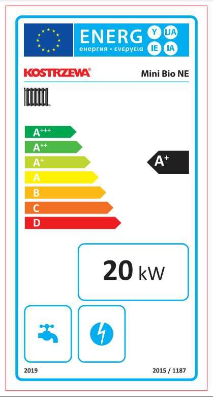 Kocioł pelletowy Kostrzewa Mini Bio B NE 10kW, 20 kW