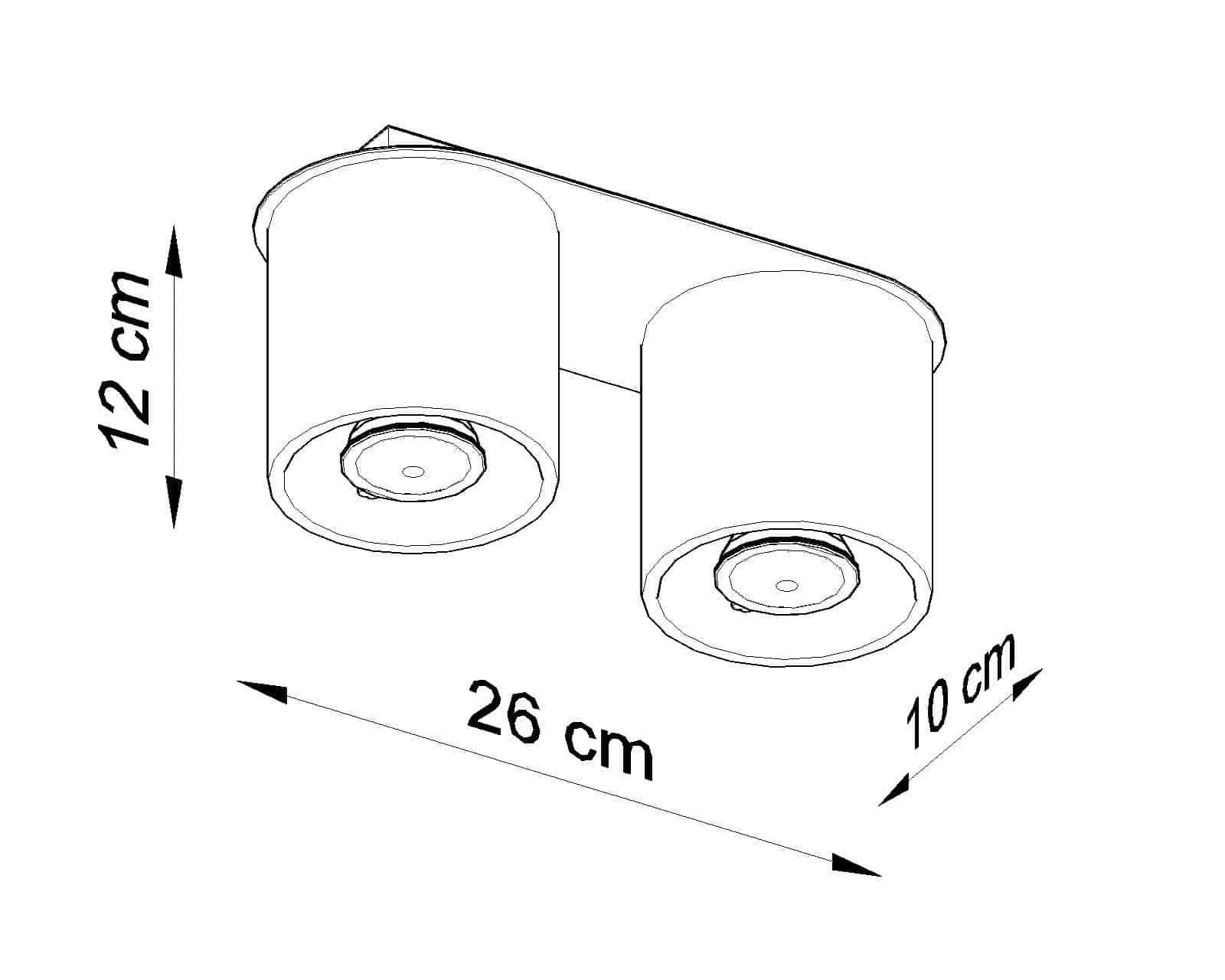 Biały Plafon spot ORBIS 2 Sollux Lighting Nowy