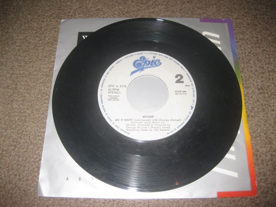 Vinil Single 45 rpm dos Wham "I`m Your Man"