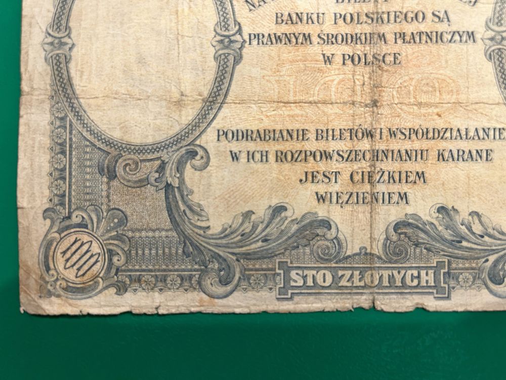 Banknot 100 złotych Polskich z 1919 r.