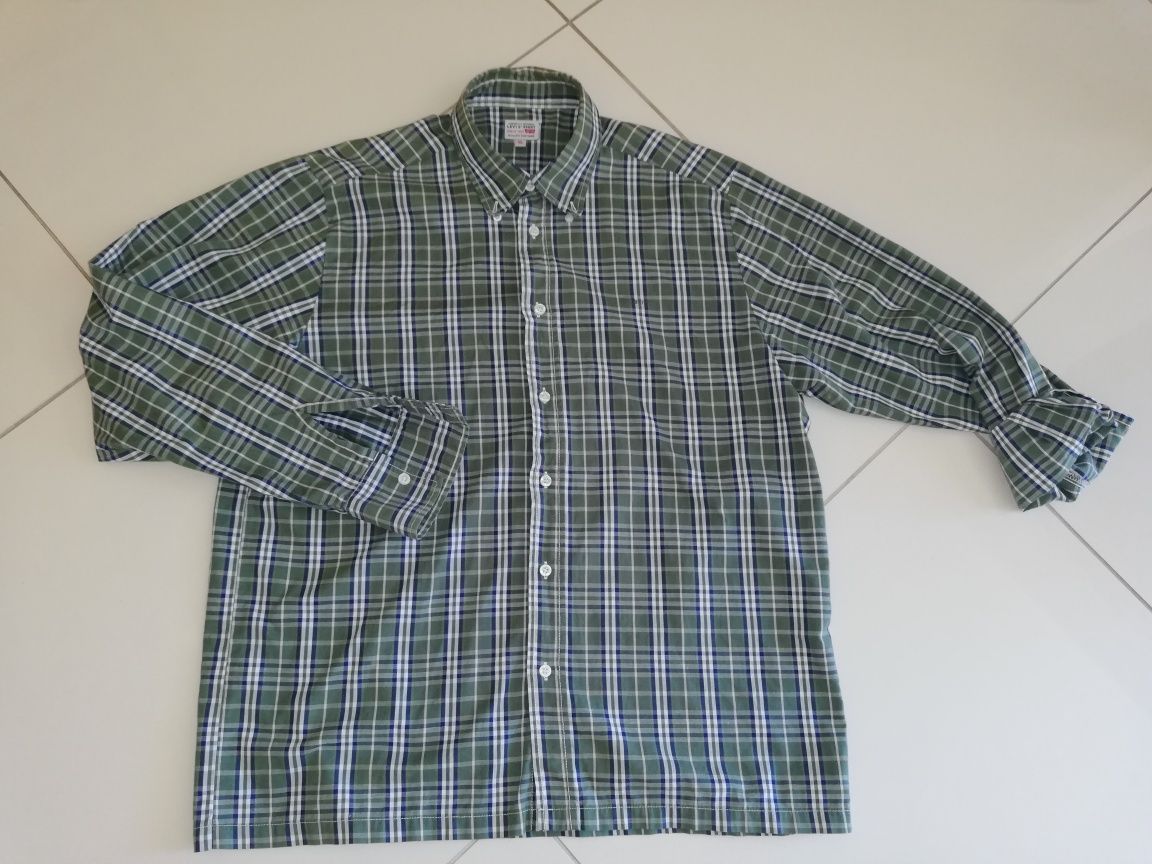 Camisa xadrez verde Levi's tamanho XL