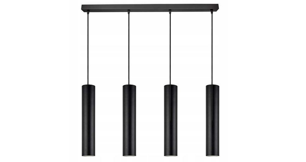 4 TUBY Lampa Wisząca Żyrandol Plafon Tuby Metal LED GU10 Nowa