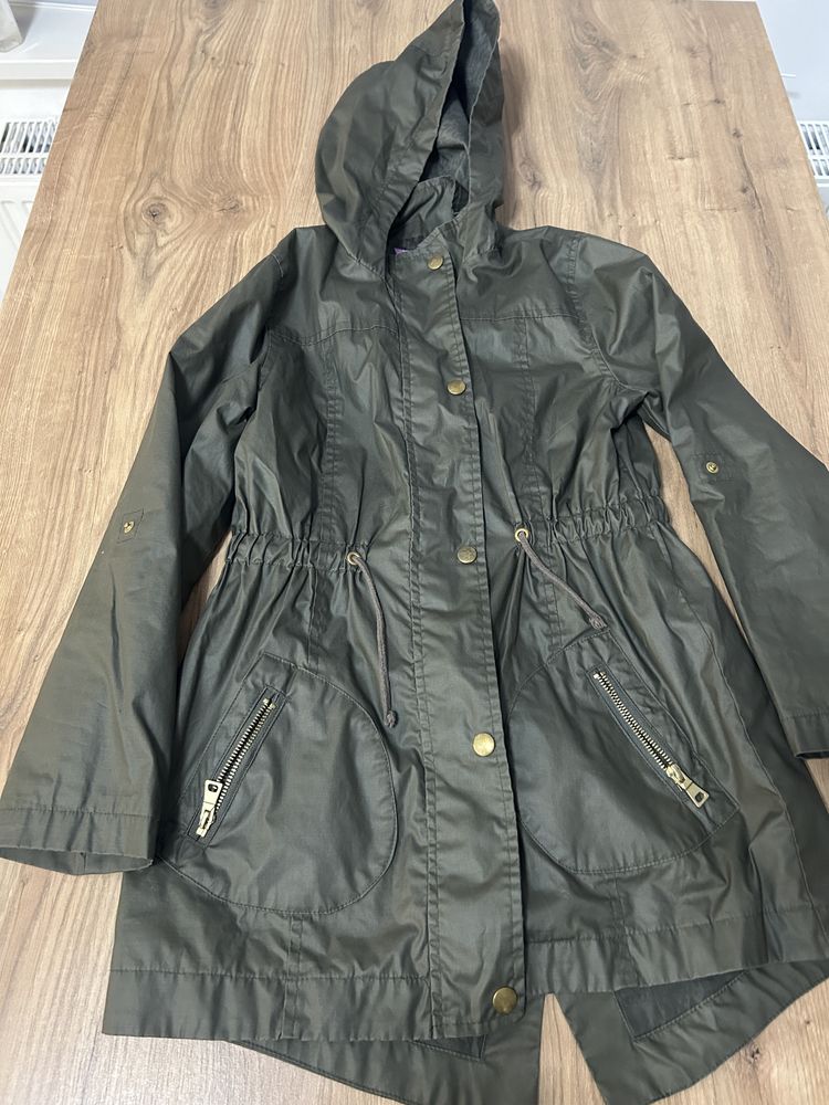 Płaszczyk parka woskowy dziewczynka