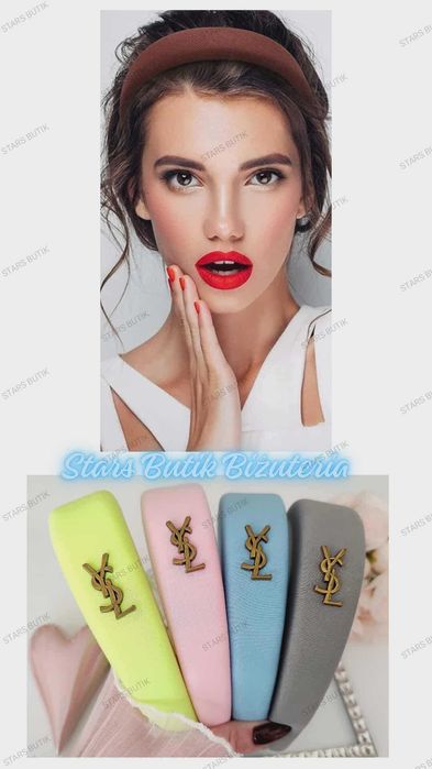 Szeroka opaska do włosów kolor limonkowy złote literki unikat