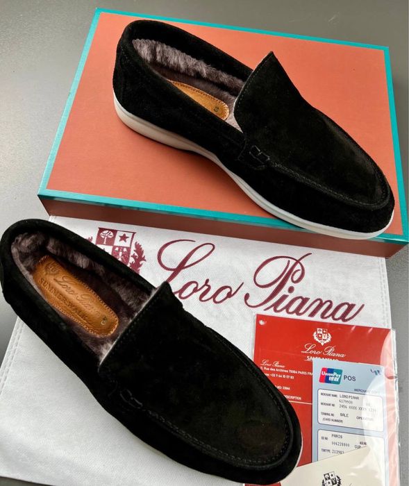 Чоловічі лофери loro Piana на хутрі