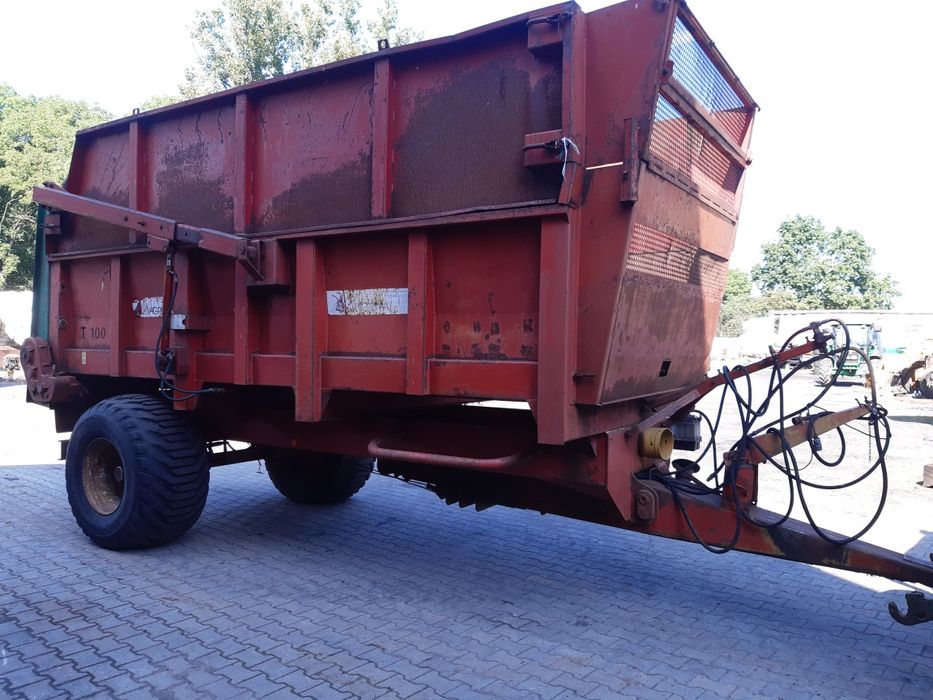 Rozrzutnik obornika AGRIMAT T100 10ton przyczepa objetosciowa ZAMIENIE