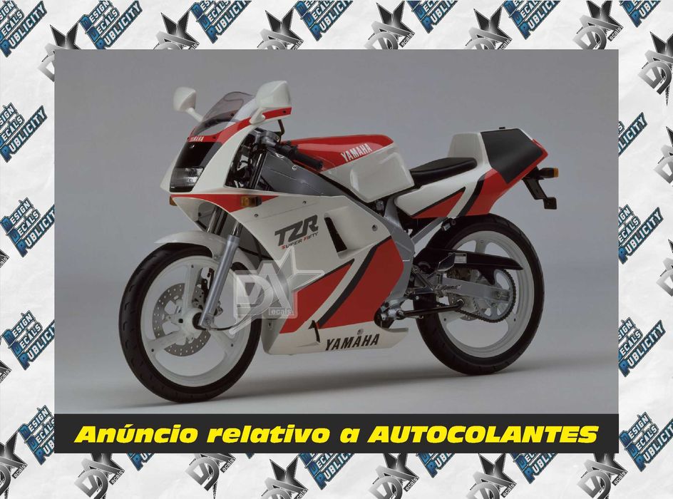 Autocolantes Yamaha TZR 50 MONO  -- 1990 versão mota branca