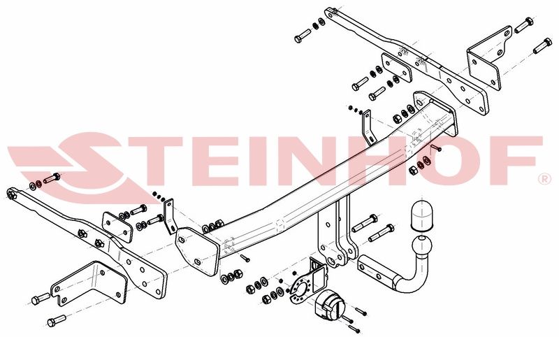 HAK HOLOWNICZY + Moduł 7Pin do Ford Galaxy od 2015