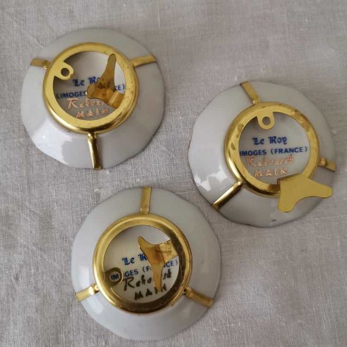Três miniaturas pratos limoges