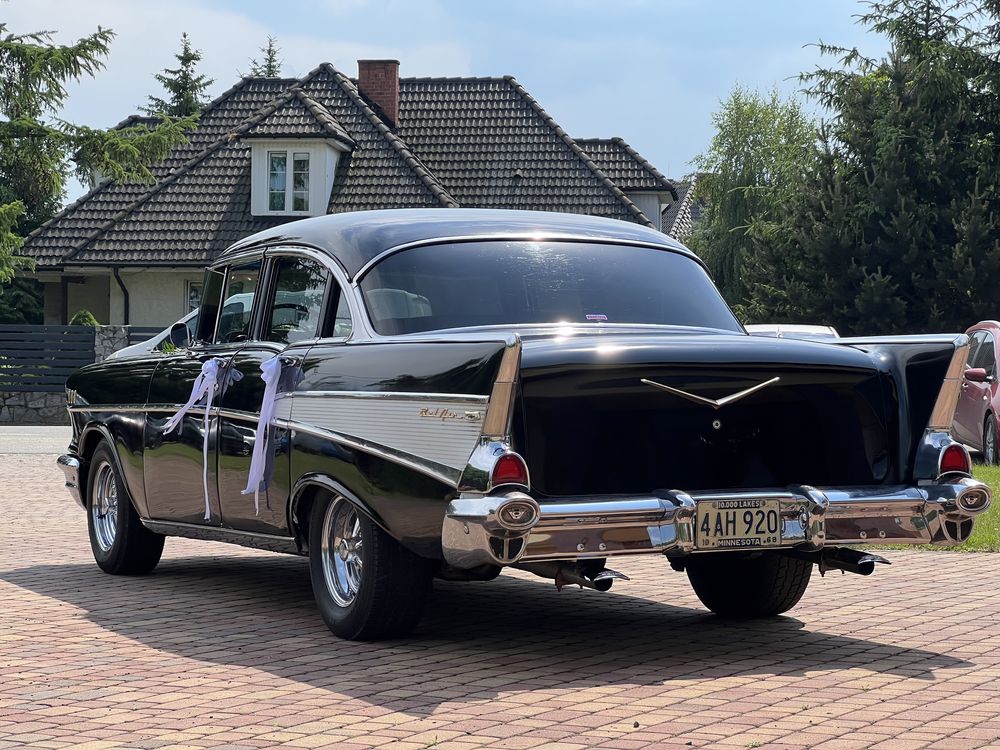 Chevrolet Bel Air 1957 V8 samochód auto do ślubu, na wesele, sesje