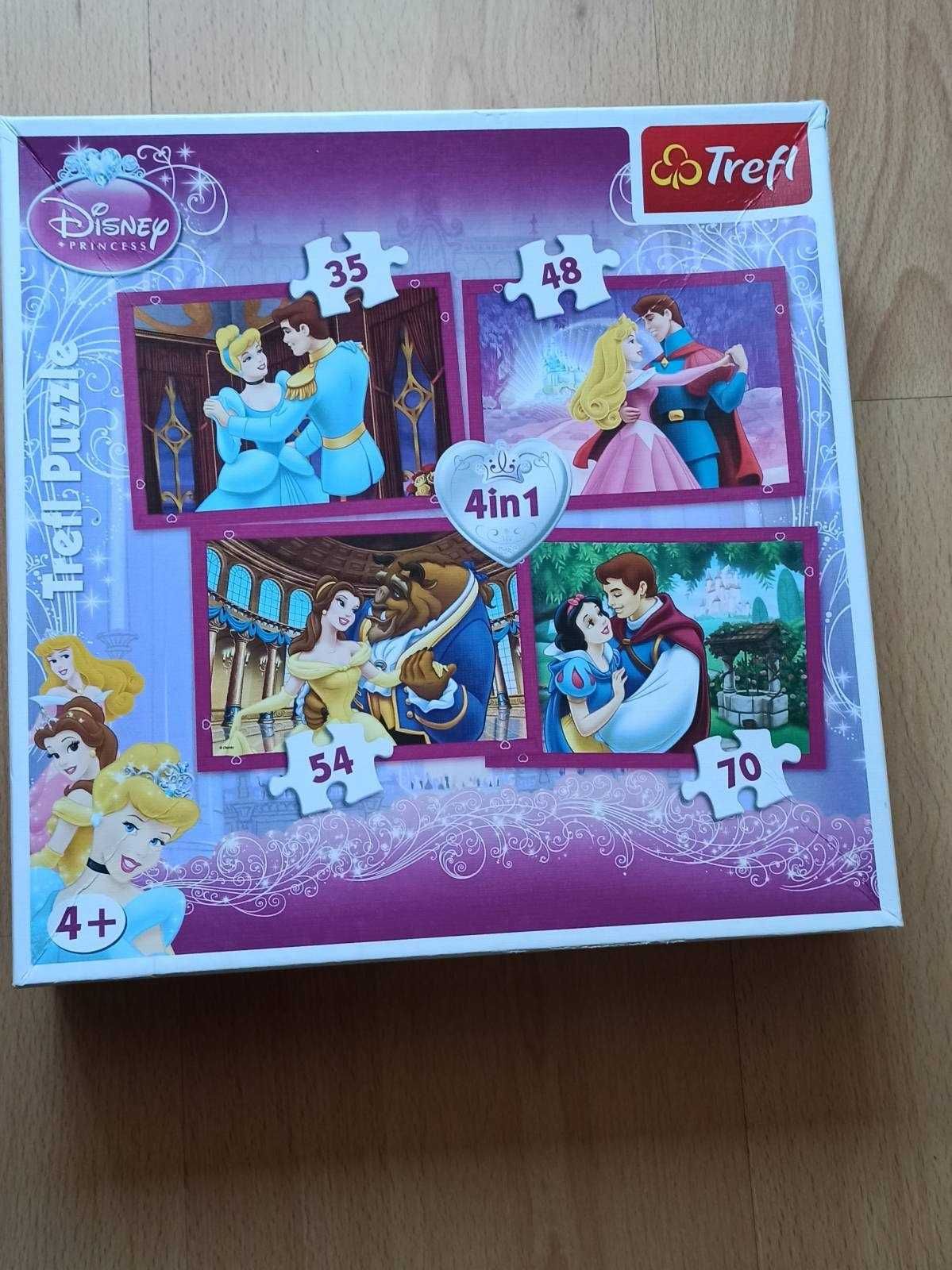 Puzzle Trefl Disney Princess - zestaw 4 puzzli