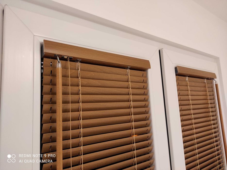 Żaluzje drewniane aluminiowe 50mm 25mm na wymiar plisy rolety montaż