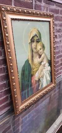 Obraz kolekcjonerski dewocjonalia Matka Boża z dzieciątkiem