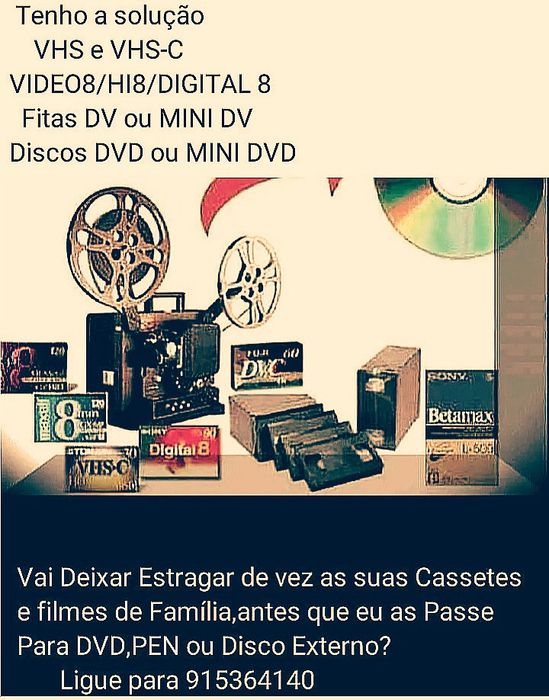 Cassetes vídeo da sua família podem ser restauradas e digitalizadas