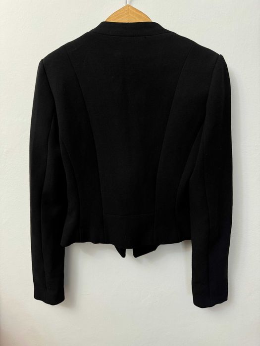 Żakiet kurtka marynarka czarna elegancka z zamkami Zara Trafaluc S 36