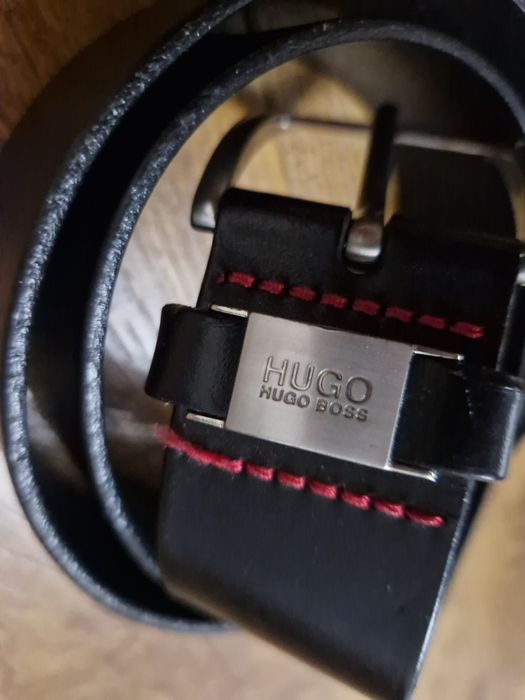 Кожанный пояс ремень HUGO BOSS