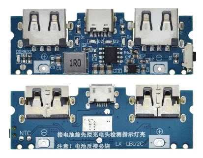 Плата контроллер повербанк Powerbank Li-lon 18650 USB Type-C micro USB